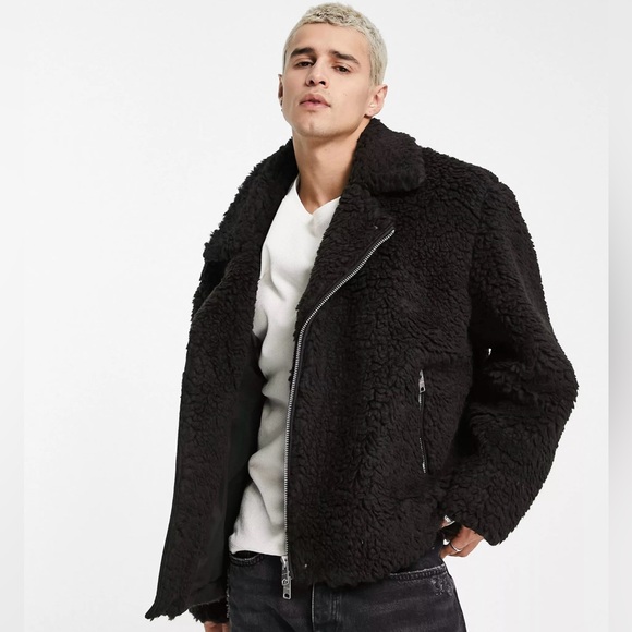 All Saints Other - AllSaints Kentaro Sherpa Biker Jacket